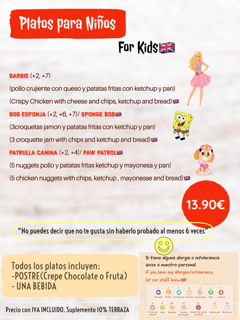 Platos para niños